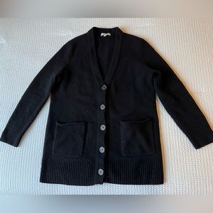 Maxwell black cardigan 100% merino wool